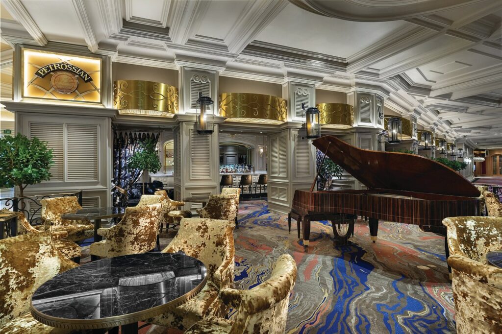 A view of the interior of The Petrossian Bar located in Las Vegas