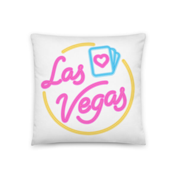 Las Vegas Neon Lights Basic Pillow - Image 3