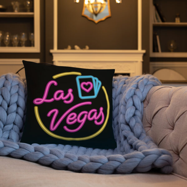 Las Vegas Neon Lights Basic Pillow - Image 12