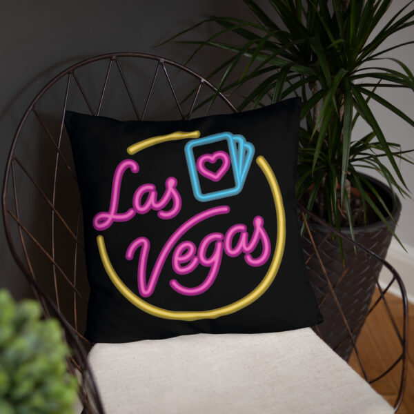 Las Vegas Neon Lights Basic Pillow - Image 15