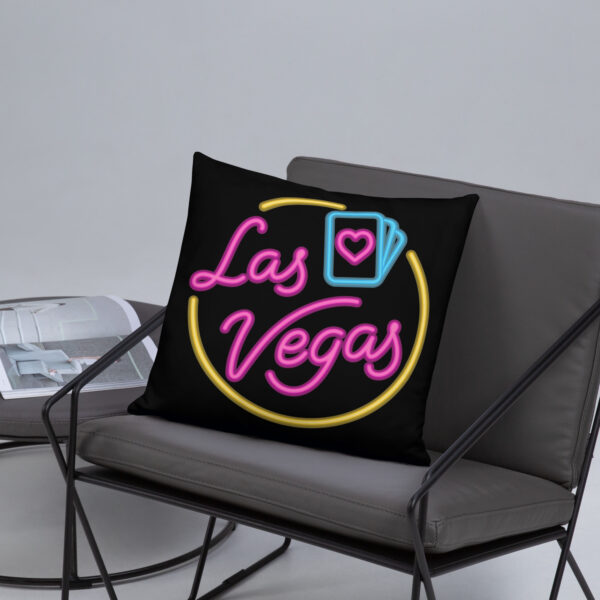 Las Vegas Neon Lights Basic Pillow - Image 16