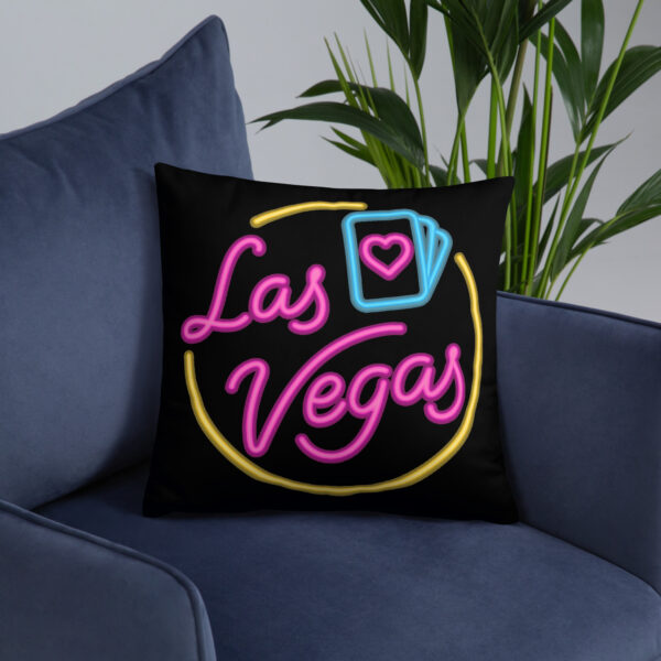 Las Vegas Neon Lights Basic Pillow - Image 2