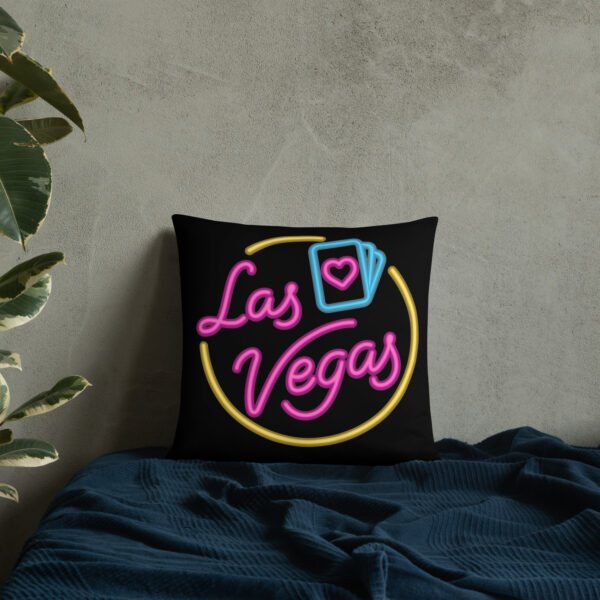 Las Vegas Neon Lights Basic Pillow - Image 11