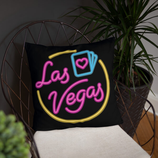 Las Vegas Neon Lights Basic Pillow - Image 8