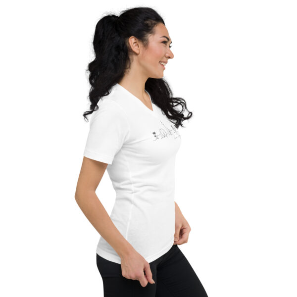 Las Vegas Skyline Line Art Women's Short Sleeve V-Neck T-Shirt - Image 3