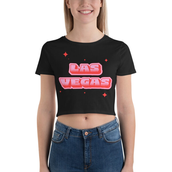 Las Vegas Sparkle Women’s Crop Tee - Image 2