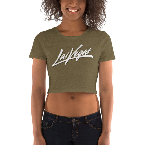 Las Vegas Brush Logo Women’s Crop Tee - Image 2