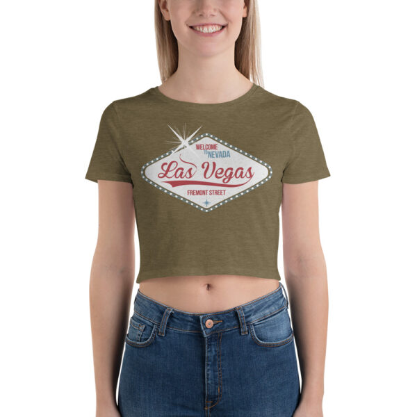 Las Vegas Fremont Street Women’s Crop Tee - Image 3