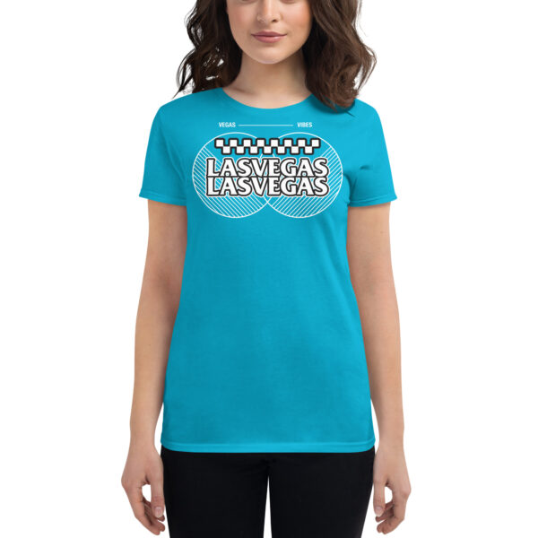 Las Vegas Vibes Checkerboard Women's short sleeve t-shirt - Image 7