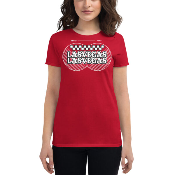 Las Vegas Vibes Checkerboard Women's short sleeve t-shirt - Image 4