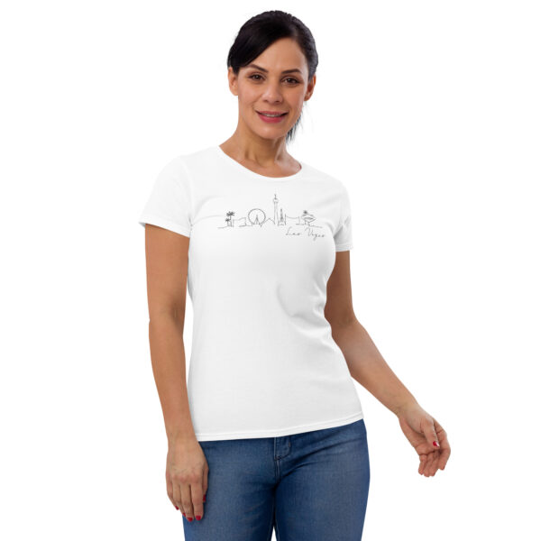 Las Vegas Skyline Line Art Women's short sleeve t-shirt - Image 4