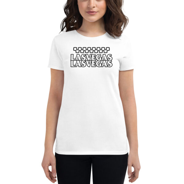 Las Vegas Vibes Checkerboard Women's short sleeve t-shirt - Image 9